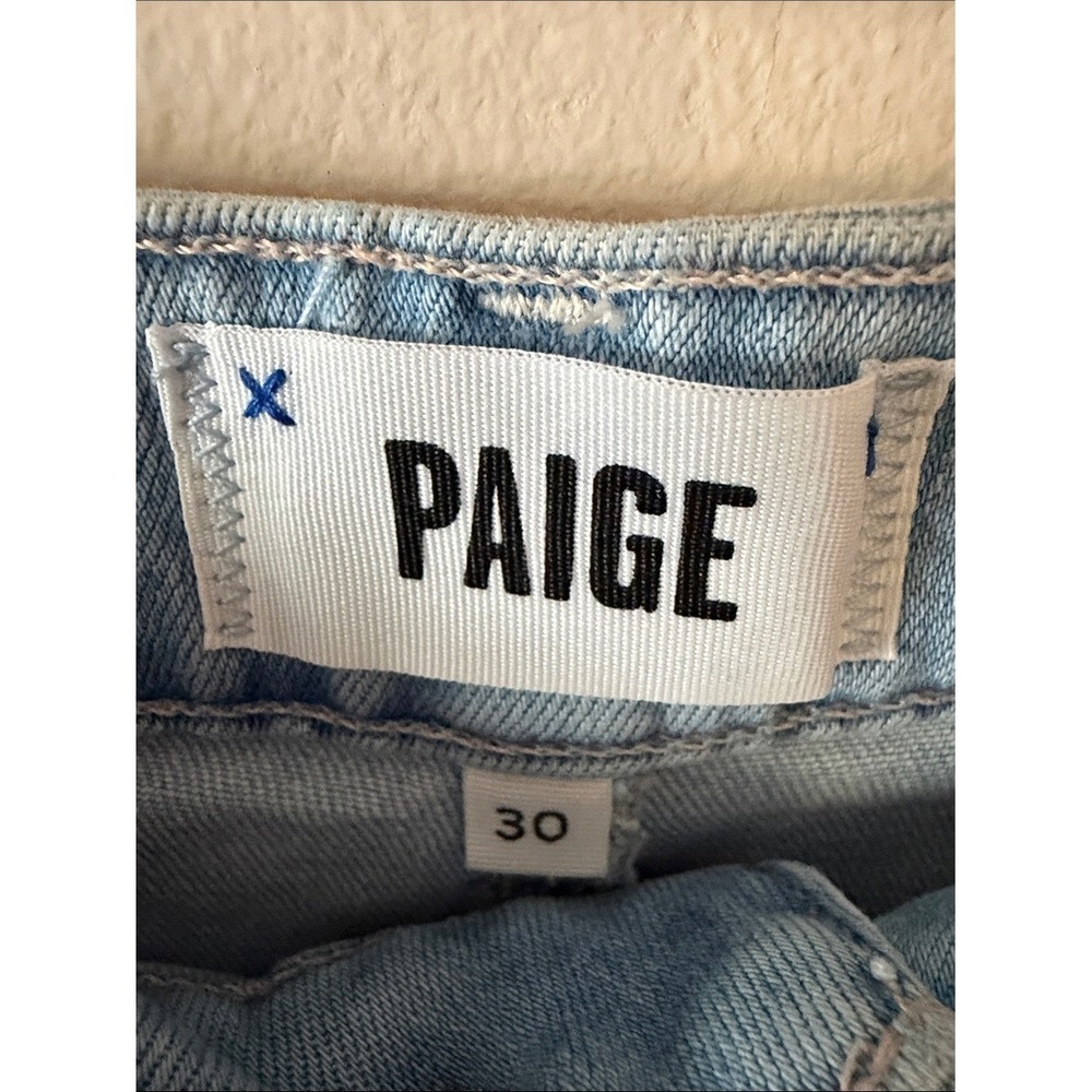 Paige Anessa Wide Leg Ankle Raw Hem Jeans Size 30 - Picture 6 of 8